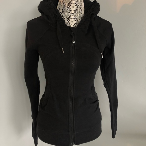 lululemon athletica Sweaters - Lululemon Zip Up Black Hoodie Size 4